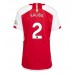 Arsenal William Saliba #2 Hjemmedrakt Dame 2023-24 Korte ermer